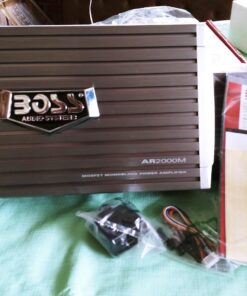 BOSS Audio Systems AR2000M Monoblock Car Amplifier - 2000 Watts, 2-4 Ohm Stable, Class A-B, Mosfet Power Supply, Gray Class A/B Monoblock 2000W 20 714RHMS6t9L