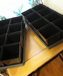 10 Plant Growing Trays (No Drain Holes) - 20" x 10" - Perfect Garden Seed Starter Grow Trays: for Seedlings, Indoor Gardening, Growing Microgreens, Wheatgrass & More - Soil or Hydroponic Black No drain holes 49 714RVilCsTL