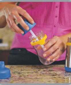 Thermos Foogo 11-Ounce Straw Bottle, Blue/Yellow 15 714RWmq ZML