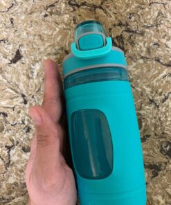 Bubba Flo Kids Water Bottle with Leak-Proof Lid, 16oz Dishwasher Safe Water Bottle for Kids, Impact and Stain-Resistant, Aqua Waters Single 29 714RyRlUKJL
