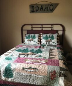 Greenland Home Moose Lodge Quilt Set, King, Natural 34 714ScSqQ4L