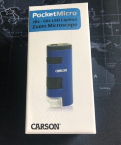 Carson Pocket Micro 20x-60x LED Lighted Zoom Field Microscope with Aspheric Lens System (MM-450),Blue Pocket Micro (MM-450) 32 714Tw96QrDL