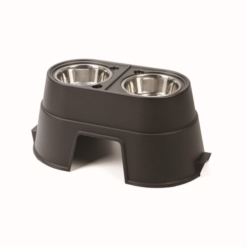 Catalog 6 OurPets Comfort Diner Elevated Dog Food Dish (Bowls Available in 4 inches, 8 inches and 12 inches for Large , Medium and Small Dogs), Black, 12-inch