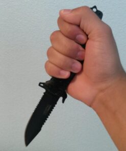 TAC Force TF-711 Series Assisted Opening Folding Knife, Half-Serrated Blade, Black Handle, 5-Inch Closed 22 714VLIWN96L