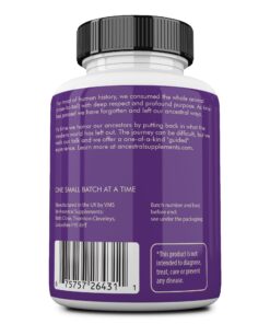 Ancestral Supplements Grass Fed Beef Brain Supplement with Beef Liver, Whole Food Brain Support Promotes Brain, Mood, and Memory Health, Brain and Liver Health Formula Capsules, Non-GMO, 180 Capsules 17 714VkCM74mL