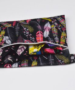 7pcs Set 1pc Mini Wet Bag +6pcs 8 Inch Charcoal Bamboo Mama Cloth/Menstrual Pads/Reusable Sanitary Pads/Panty Liners 15 714Wga70cOL