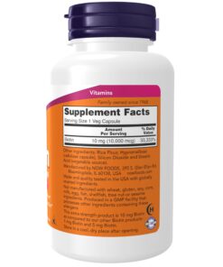 NOW Supplements, Biotin 10 mg (10,000 mcg), Extra Strength, Energy Production*, 120 Veg Capsules 19 714WjU727L