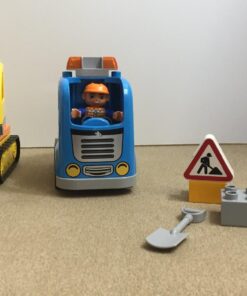 LEGO DUPLO Town Truck & Tracked Excavator 10812 Dump Truck and Excavator Kids Construction Toy with DUPLO Construction Worker Figures (26 Pieces) Standard 41 714XE6vMBvL