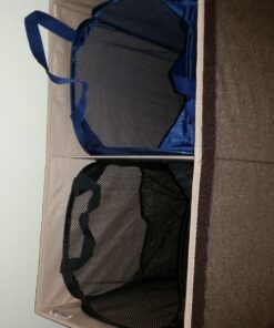 Household Essentials 5614 Double Hamper Laundry Sorter with Magnetic Lid, Brown Coffee Linen 48 714XQ80c8DL