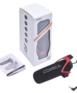 comica CVM-V30 LITE Video Microphone,Super-Cardioid Condenser On-Camera Shotgun Microphone for Canon Nikon Sony Panasonic DSLR Cameras,Mic for iPhone Android Smartphone with 3.5mm Jack(Red) Red 23 714XpCXehAL