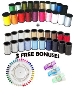 ARTIKA Sewing Kit for Adults and Kids - Small Beginner Set w/Multicolor Thread, Needles, Scissors, Thimble & Clips - Emergency Repair and Travel Kits - Sewing Accessories and Supplies 25 714YaVV1nbL