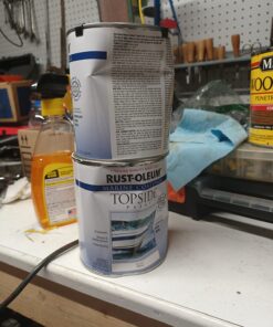 Rust-Oleum, Navy Blue, 207002 Marine Topside Paint, 1-Quart, 32 Fl Oz (Pack of 1), 11 32 Fl Oz (Pack of 1) Marine Topside Enamel Paint 47 714ZD62ILL