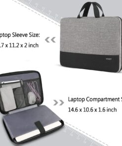 Ytonet Laptop Case, 15.6 inch TSA Laptop Sleeve Water Resistant Durable Computer Laptop Carrying Case Compatible for Lenovo, HP, Dell, Asus Notebook, Gifts for Men Women, Grey 15-15.6 in 34 714ZKlkbkL