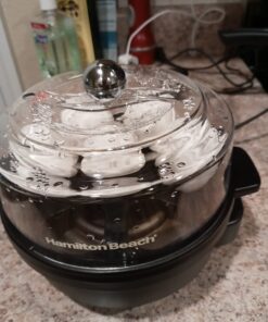 Hamilton Beach Electric Hard Boiled Egg Cooker, 3-in-1: Boiled Egg Cooker, Poacher & Omelet Maker, Can Hold 7 Eggs, Black with Silver Knob (25500) 40 714aBAbQeZL