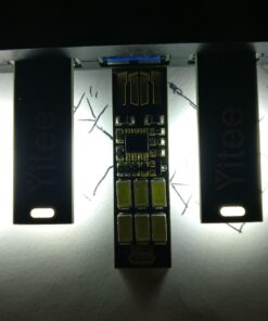 Yitee 5pcs LED Circuit Boards USB Light Keychain Super Bright 6 LEDs Mini USB Light Lamp with Smart Touch Electrodeless Dimming Switch for Laptop Keyboard Light(Pure White), Qty:5 6-LED Touch Dimmer Switch(5pcs) 57 714comNd8yL