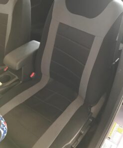 FH Group Car Seat Covers Front Set Cloth - Seat Covers for Low Back Car Seats with Removable Headrest, Universal Fit, Automotive Seat Cover, Airbag Compatible Car Seat Cover for SUV, Sedan, Van Gray 32 714cqrzOxRL