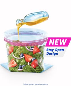 Ziploc Gallon Food Storage Bags, New Stay Open Design with Stand-Up Bottom, Easy to Fill, 38 Count 38 Count (Pack of 1) Clear 13 714eFVhzTzL 2