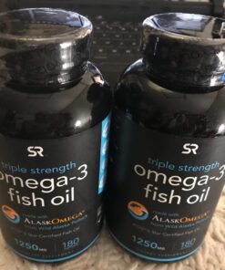 Sports Research Triple Strength Omega 3 Fish Oil 1250mg from Wild Alaska Pollock | Burpless Fish Oil Supplement with Omega-3 EPA & DHA |Sustainably Sourced, Non-GMO, Gluten Free - 180 Softgels 180 Count (Pack of 1) 43 714gF4YYmOL