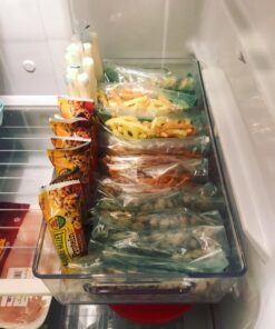 iDesign Plastic Portable Deep Storage Bin with Handles for Organizing Refrigerator, Freezer, Pantry, BPA-Free,8" x 4" x 14.5", Clear 1 Pack 37 714gOVNQwLL