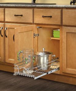 Rev-A-Shelf - 5WB1-1822-CR - 18 in. W x 22 in. D Base Cabinet Pull-Out Chrome Wire Basket 18 Inch 29 714gyFI9OwL