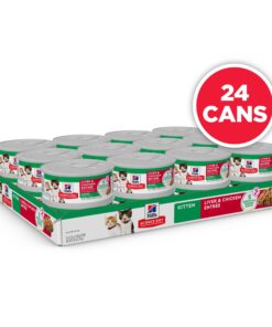 Hill's Science Diet Wet Cat Food, Kitten, Liver & Chicken Recipe, 5.5 oz. Cans, 24-Pack 17 714h75 QO6L