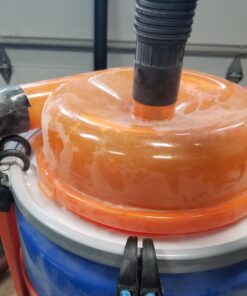 Eagle 14 Gallon High Density Polyethylene Lab Pack Barrel Drum with Metal Lever-lock Lid, 26.5" Height, 15" Diameter, Blue, 1610MB 43 714iNh6YzrL