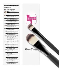 EmaxDesign 20 Pieces Makeup Brush Set Professional Face Eye Shadow Eyeliner Foundation Blush Lip Makeup Brushes Powder Liquid Cream Cosmetics Blending Brush Tool 43 714iQzxeKuL