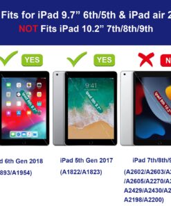 Rantice iPad 6th Generation Cases, iPad 5th Generation Case, iPad Air 2 Case, iPad 9.7 Case, Shockproof Rugged Drop Protection Cover Built with Kickstand for iPad 9.7'' A1893/A1954/A1822/A1823 Rose gold+Gray 30 714j0NCTkPL 2