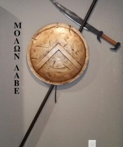 Armory Replicas™ - 300 Spartan Warrior Hand Forged Carbon Steel Antique Sword, Helmet, Spear and Shield ANTIQUE BLACK 11 714jb66dIFL 1