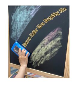 Huntz Dustless Chalk With Microfiber Eraser (Washable & Reusable) (12 White Chalks + 12 Colored Chalks + Eraser) 12 White Chalks + 12 Colored Chalks + Eraser 21 714jyiVM DS