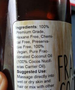 Molivera Organics Premium 16oz Fractionated Coconut Oil - Pure & Natural for Skin, Hair, and Massage - Cold Pressed, Non-Greasy Formula - Ideal Carrier Oil for Essential Oils - Bottled in USA 16 Fl Oz (Pack of 1) 35 714kFedXFL 1