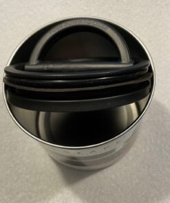 Planetary Design Airscape Stainless Steel Coffee Canister | Food Storage Container | Patented Airtight Lid | Push Out Excess Air Preserve Food Freshness (Medium, Brushed Steel) Medium 32 714kRZs4rHL