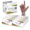 Dynarex Safe-Touch Vinyl Disposable Exam Gloves, Powder-Free, Food Safety and Compliance, Ambidextrous, Clear, Large, 1 Case of 10 Boxes of 100 Gloves