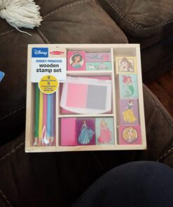 Melissa & Doug Disney Princess Wooden Stamp Set: 9 Stamps, 5 Colored Pencils, and 2-Color Stamp Pad With Washable Ink For Kids Ages 4+ 24 714lv34OG1L 3