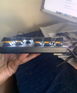 Razer BlackWidow Lite TKL Tenkeyless Mechanical Keyboard : Orange Key Switches - Tactile & Silent - White Individual Key Lighting - Compact Design - Detachable Cable - Classic Black Orange Switches - Tactile & Silent 37 714lxwtZJcL