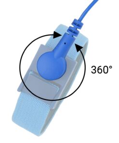 Anti Static Wrist Straps - 3 Pack - Reusable Anti-Static Wrist Straps equipped with Grounding Wire and Alligator Clip - Enables you to Ground Yourself while working on Sensitive Electronics 2x Black + 1x Blue 25 714mGFPmpFL