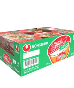 Nongshim Kimchi Instant Ramen Noodle Bowl Soup Mix, 12 Pack, Korean Ramyun with Veggies, Microwaveable 7 714mMSUQWkL