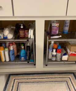 Surpahs 2 Tier Under Sink Expandable Shelf Organizer, Storage Rack (Silver) 30 714maUYRP8L