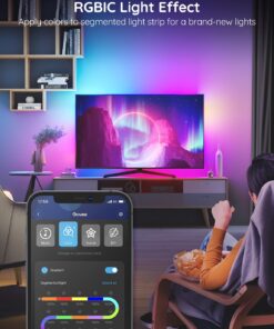 Govee TV LED Backlight with APP Control, Music Sync, Scene Modes, 6.56FT with RGBIC Color Changing for 30-50 inch TVs, USB Powered 27 714miq2cllS