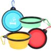 Collapsible Dog Bowls - Dishwasher Safe Food Grade Silicone Portable Pet Bowls Set of 4 31 714nYP9bD1L