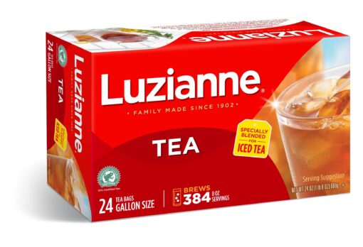 Luzianne Iced Tea Bags, Gallon Size, Unsweetened, 24 Count Box, Specially Blended For Iced Tea, Clear & Refreshing Home Brewed Southern Iced Tea 24 Count (Pack of 1)