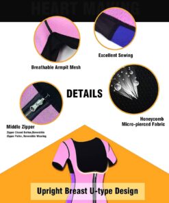 NonEcho Women Sauna Body Shaper Sweat Suit Sleeve Spa Cami Hot Neoprene Slimming Workout Vest Waist Trainer Top Pink2 X-Large 12 714okrBkLaL