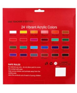 Acrylic Paint Set of 24 Colors, 0.4 oz (12 ml) Tubes, Perfect for Artists & Kids, Art Supplies for Canvas Wood Fabric Ceramic Crafts Painting Acrylic 24Colors 8 714oxZDnzgL