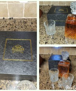 Bormioli Rocco Selecta Collection Whiskey Decanter – Sophisticated 33.75oz Diamond Decanter With Starburst Detailing – For Whiskey, Bourbon, Scotch & Liquor 32 714p9YslQmL