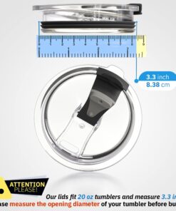 20/10 OZ - 2 Replacement Lids for Yeti Tumblers like Yeti Lids - 3.3 Inch Diameter - Spill Proof Lids for Yeti Tumblers - Tumbler Lid for Replacement Yeti Cup Lid 20/10 oz, Tumbler Lids 2 Count (Pack of 1) 21 714pjRgX15L