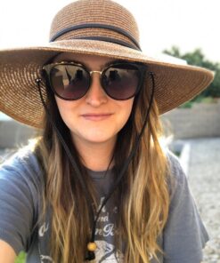 Sloggers Wide Brim Hats for Women - Braided Packable Summer Hats for Women Medium Dark Brown 28 714qDCVQynL