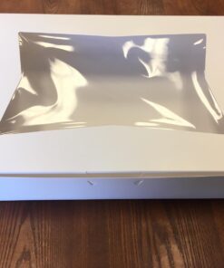 SCT White Window Bakery Boxes with Tuck-in Lid, 19 x 14 x 6.5, White, Paper, 50/Carton 19" Length x 14" Width x 4" Heights (Case of 50) 35 714qz2YwSL