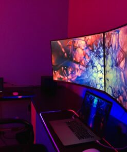 SAMSUNG 32" UR59 Series ViewFinity 4K UHD (3840x2160) Computer Monitor, Curved, HDMI, Display Port, 3-sided border-less, Eye Saver Mode LU32R590CWNXZA, Black 45 714sjr3QuZL