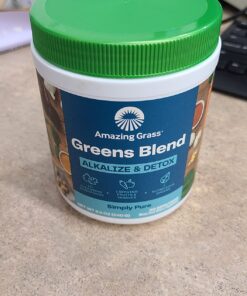 Amazing Grass Greens Blend Alkalize & Detox: Smoothie Mix, Cleanse with Super Greens & Beet Root Powder, Digestive Enzymes, Prebiotics & Probiotics, 30 Servings (Packaging May Vary) 28 714tNNeiHWL