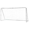 Franklin Sports Competition Soccer Goals - Backyard Portable Steel Soccer Goals - Adult + Youth Soccer Goal with Net + Ground Stakes Included - Multiple Sizes + Colors Non-Folding 12' x 6' Silver 46 714tObaGPL